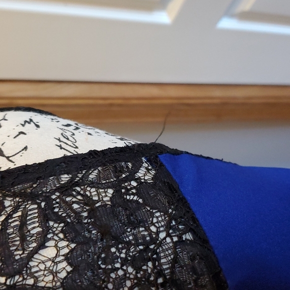 Soprano Hi Low Blue and Black Dress, Medium - Picture 10 of 11